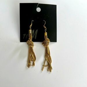 H&M long knotted earrings